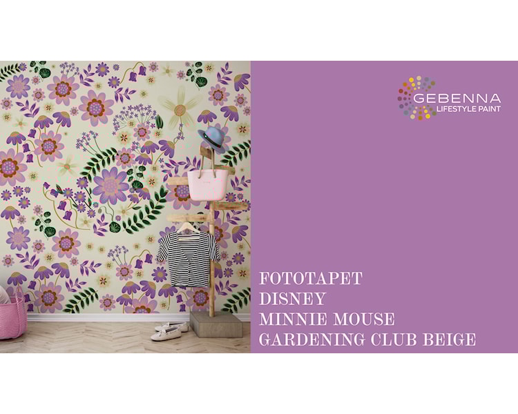 Fototapet Disney Minnie Mouse Gardening Club Beige